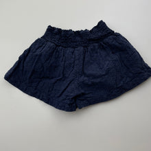 Load image into Gallery viewer, Girls Country Road, lined broderie cotton shorts, elasticated (wash fade), FUC, size 5,  