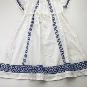 Girls Country Road, lined, embroidered cotton summer dress, EUC, size 8, L: 73cm