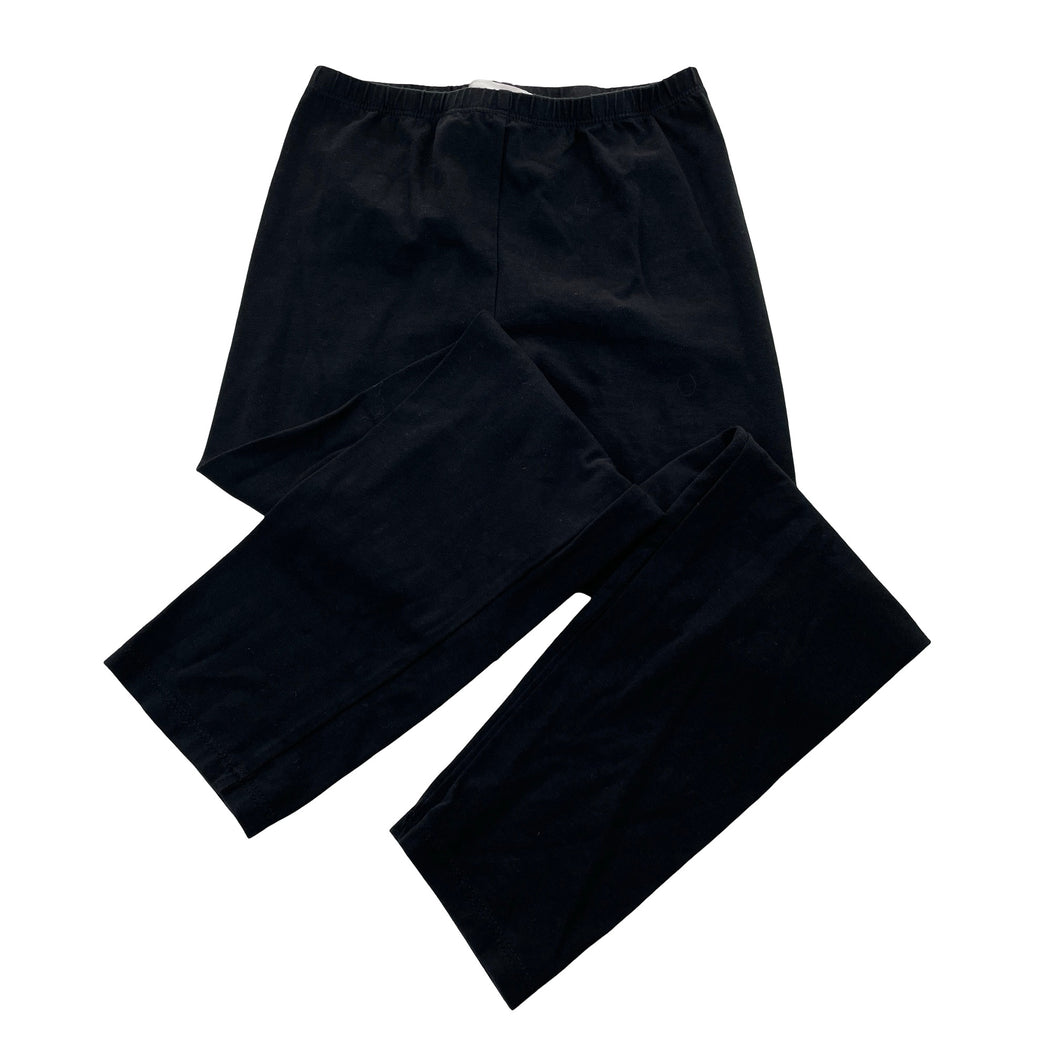 Girls Isobella & Chloe, black stretchy leggings, inside leg: 51cm, EUC, size 8,  