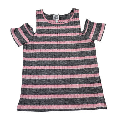 Girls Seed, stretchy ribbed open shoulder top, EUC, size 14,  