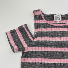 Load image into Gallery viewer, Girls Seed, stretchy ribbed open shoulder top, EUC, size 14,  
