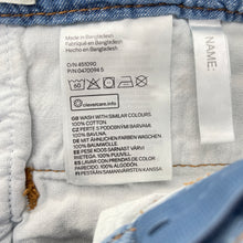 Load image into Gallery viewer, Girls H&amp;M, chambray cotton shorts, adjustable, GUC, size 9,  