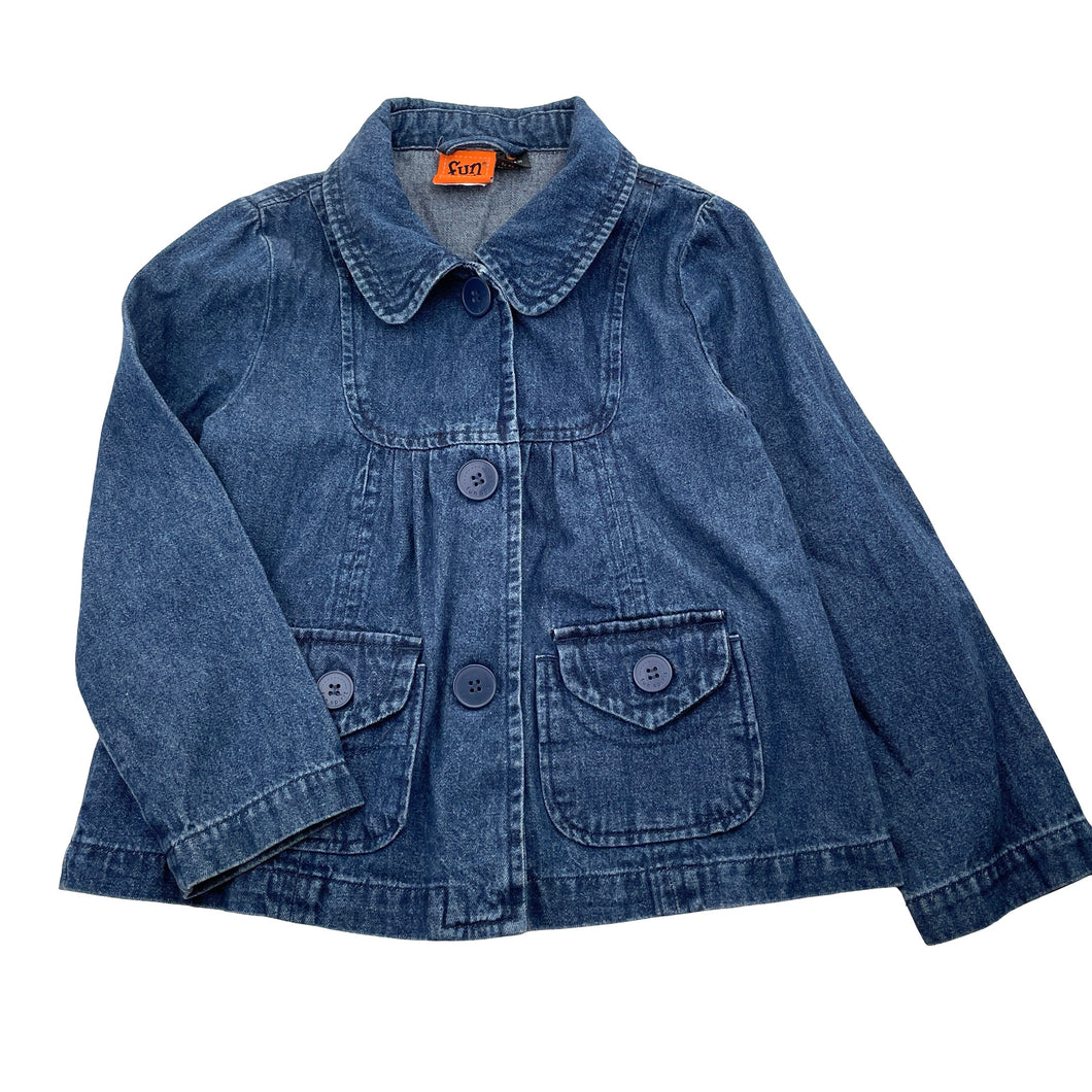 Girls Fun Spirit, lightweight denim jacket, EUC, size 6,  