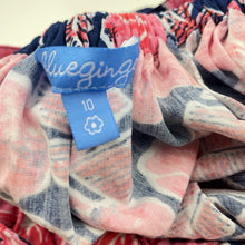 Load image into Gallery viewer, Girls Blue Ginger, floral rayon summer dress, EUC, size 10, L: 69cm