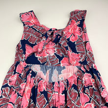 Load image into Gallery viewer, Girls Blue Ginger, floral rayon summer dress, EUC, size 10, L: 69cm