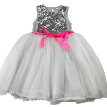 Load image into Gallery viewer, Girls Origami, tulle &amp; sequin party dress (light marks back bodice), FUC, size 5, L: 57cm