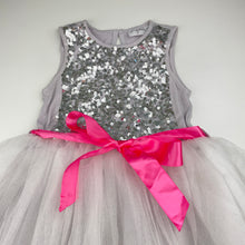 Load image into Gallery viewer, Girls Origami, tulle &amp; sequin party dress (light marks back bodice), FUC, size 5, L: 57cm