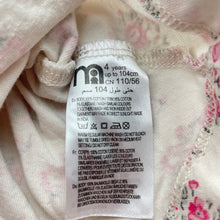Load image into Gallery viewer, Girls Mothercare, broderie trim floral cotton dress, GUC, size 4, L: 51cm