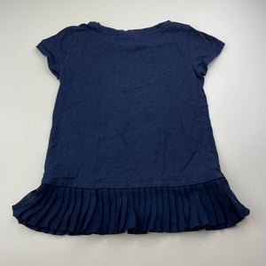 Girls Tutus & Tambourines, navy cotton top, sequin tiara, GUC, size 6,  