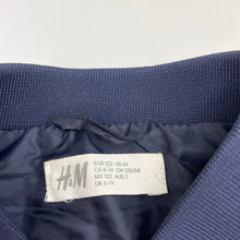 Load image into Gallery viewer, Girls H&amp;M, navy, purple &amp; silver sequin jacket, EUC, size 7,  