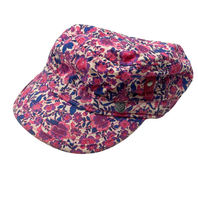 Girls Millymook, floral cotton cap size: 54cm, EUC, size 4-6,  