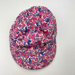 Girls Millymook, floral cotton cap size: 54cm, EUC, size 4-6,  