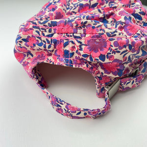 Girls Millymook, floral cotton cap size: 54cm, EUC, size 4-6,  