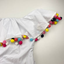 Load image into Gallery viewer, Girls Stella Cove, pom-pom trim swim one-piece, EUC, size 8,  