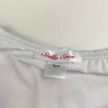 Load image into Gallery viewer, Girls Stella Cove, pom-pom trim swim one-piece, EUC, size 8,  