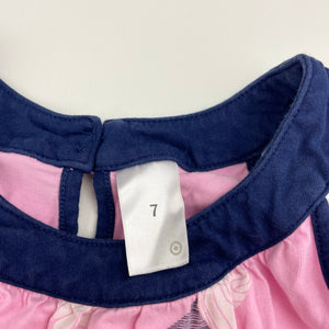 Girls Target, cotton summer dress, ice cream, GUC, size 7, L: 57cm