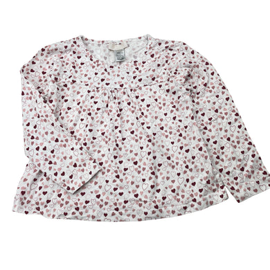 Girls Zara, cotton long sleeve pyjama top, GUC, size 4-5,  