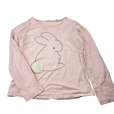 Girls Country Road, pink cotton long sleeve top, rabbit, GUC, size 8,  