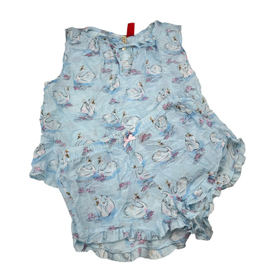 Girls Petite Papinelle, lightweight silk blend pyjama top & shorts, EUC, size 8-10,  