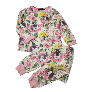 Girls ROCK YOUR KID, stretchy pyjama top & bottoms (wash fade), FUC, size 4,  