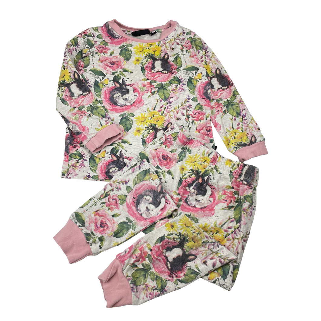 Girls ROCK YOUR KID, stretchy pyjama top & bottoms (wash fade), FUC, size 4,  