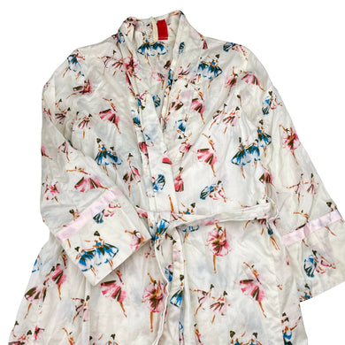 Girls Petite Papinelle, lightweight cotton dressing gown / robe, EUC, size 8-10,  