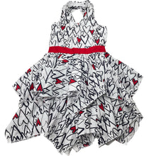 Load image into Gallery viewer, Girls Kate Mack, lightweight cotton halter-neck dress, EUC, size 5, L: 57cm