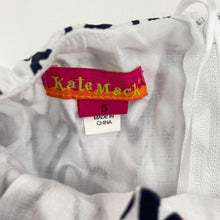 Load image into Gallery viewer, Girls Kate Mack, lightweight cotton halter-neck dress, EUC, size 5, L: 57cm