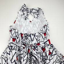 Load image into Gallery viewer, Girls Kate Mack, lightweight cotton halter-neck dress, EUC, size 5, L: 57cm