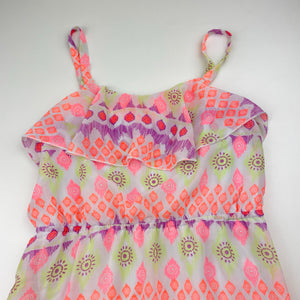 Girls Emerson, lined lightweight summer dress, EUC, size 7, L: 65cm