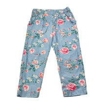 Load image into Gallery viewer, Girls LAPIN HOUSE, lightweight floral cotton pants, elasticated, inside leg: 35.5cm, EUC, size 5,  