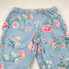 Load image into Gallery viewer, Girls LAPIN HOUSE, lightweight floral cotton pants, elasticated, inside leg: 35.5cm, EUC, size 5,  