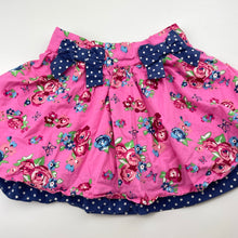Load image into Gallery viewer, Girls Bonne, lined floral cotton skirt, elasticated, L:27cm, GUC, size 4,  