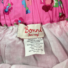 Load image into Gallery viewer, Girls Bonne, lined floral cotton skirt, elasticated, L:27cm, GUC, size 4,  