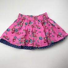Load image into Gallery viewer, Girls Bonne, lined floral cotton skirt, elasticated, L:27cm, GUC, size 4,  