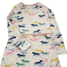 Load image into Gallery viewer, Girls H&amp;M, long sleeve casual dress, horses, EUC, size 9-10, L: 71cm