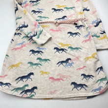 Load image into Gallery viewer, Girls H&amp;M, long sleeve casual dress, horses, EUC, size 9-10, L: 71cm