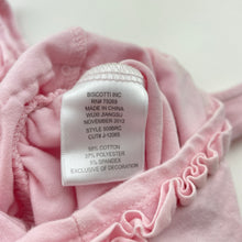 Load image into Gallery viewer, Girls Kate Mack, pink summer playsuit (loose stitches back neck), FUC, size 5,  