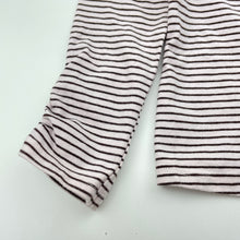 Load image into Gallery viewer, Girls Kate Mack, pink &amp; black stripe long sleeve top, heart, GUC, size 5,  