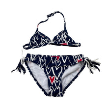 Load image into Gallery viewer, Girls Kate Mack, navy &amp; white swim top &amp; bottoms, EUC, size 5,  