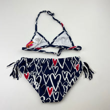 Load image into Gallery viewer, Girls Kate Mack, navy &amp; white swim top &amp; bottoms, EUC, size 5,  