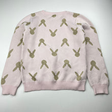 Load image into Gallery viewer, Girls Seed, pink cotton / metallic gold knit sweater / jumper, EUC, size 7,  