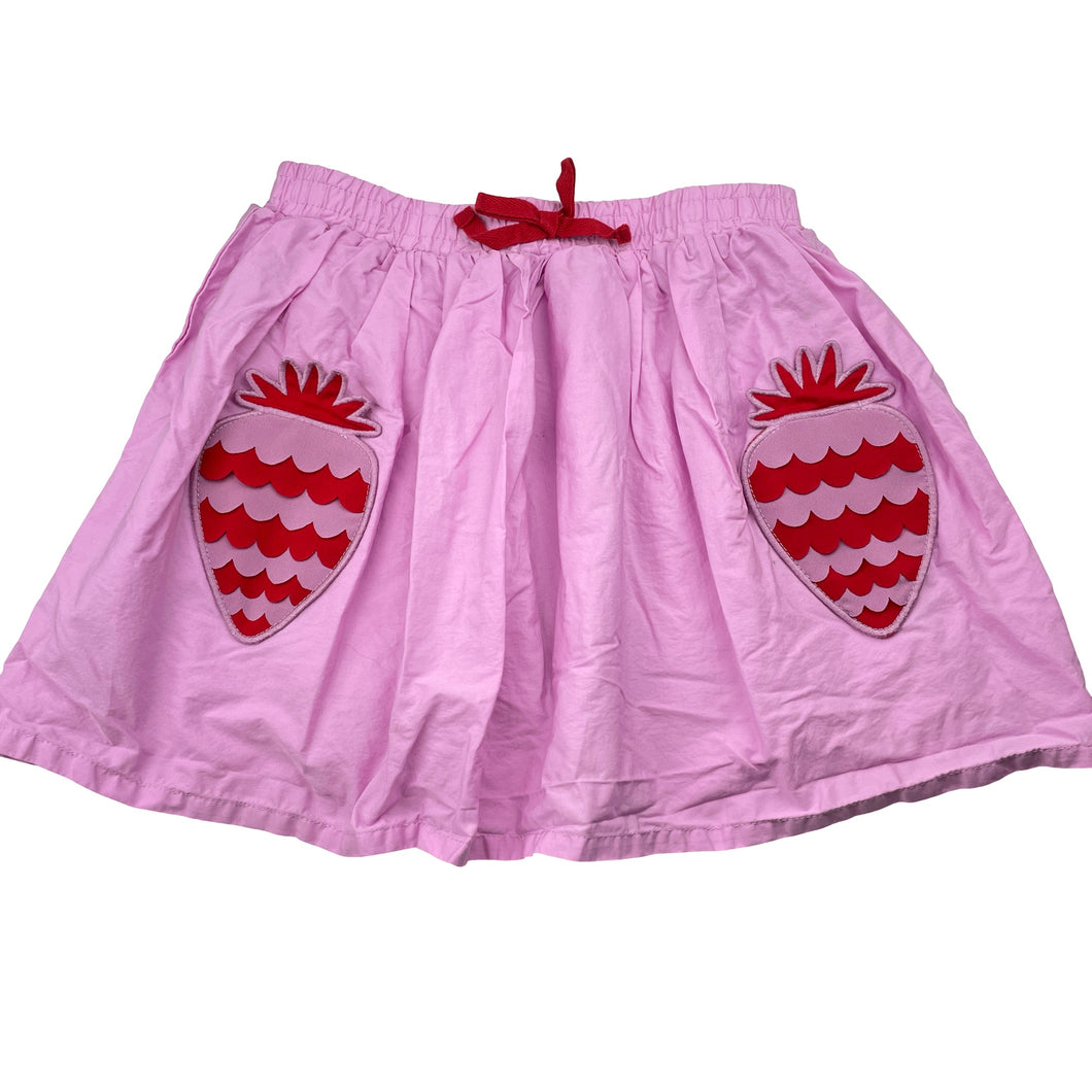 Girls Seed, lined lightweight cotton skirt, elasticated, L:33.5cm, EUC, size 9,  