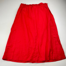 Load image into Gallery viewer, Girls Seed, red linen /cotton skirt elasticated, L:59cm, EUC, size 10,  