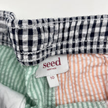 Load image into Gallery viewer, Unisex Seed, striped seersucker shorts, elasticated, GUC, size 10,  