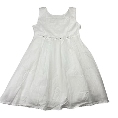 Girls Seed, lined lightweight cotton party dress, GUC, size 6-7, L: 62cm