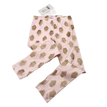 Load image into Gallery viewer, Girls Seed, pink leggings, gold glitter cupcakes, NEW, size 4,  