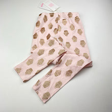 Load image into Gallery viewer, Girls Seed, pink leggings, gold glitter cupcakes, NEW, size 4,  