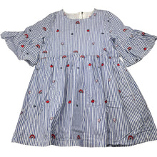 Load image into Gallery viewer, Girls Seed, lined, embroidered cotton dress, rainbows, EUC, size 7, L: 61cm