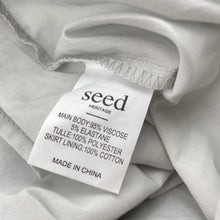 Load image into Gallery viewer, Girls Seed, cotton lined grey &amp; gold party dress, NEW, size 4, L: 50cm